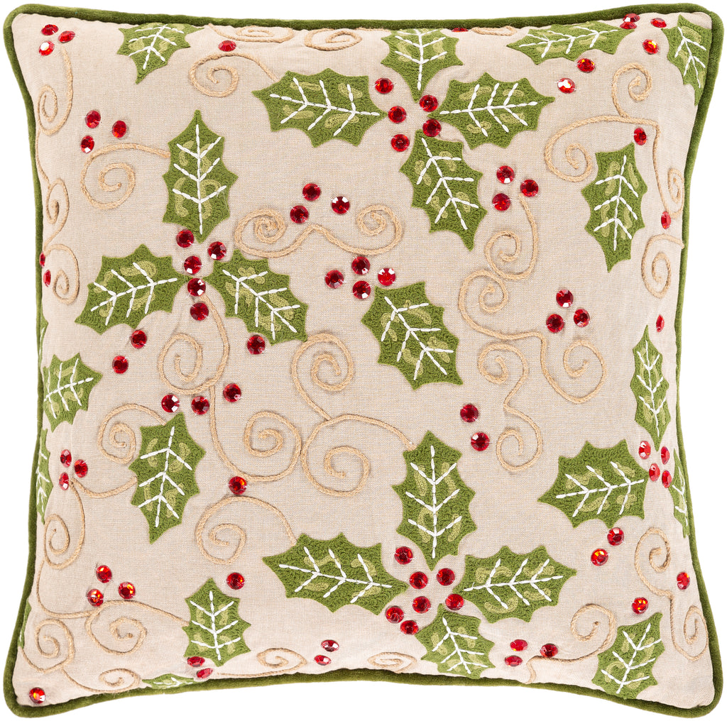 Hby001-2020 - Holly Berry - Pillow Cover - ReeceFurniture.com