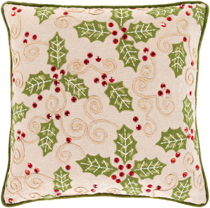 Hby001-2020 - Holly Berry - Pillow Cover - ReeceFurniture.com