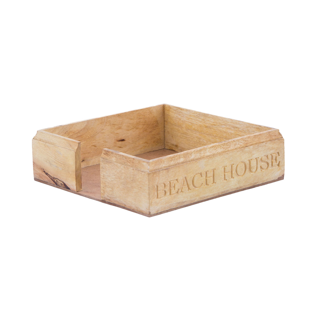 HOLD012 - Beach House - Carved Paper Napkin Holder - ReeceFurniture.com