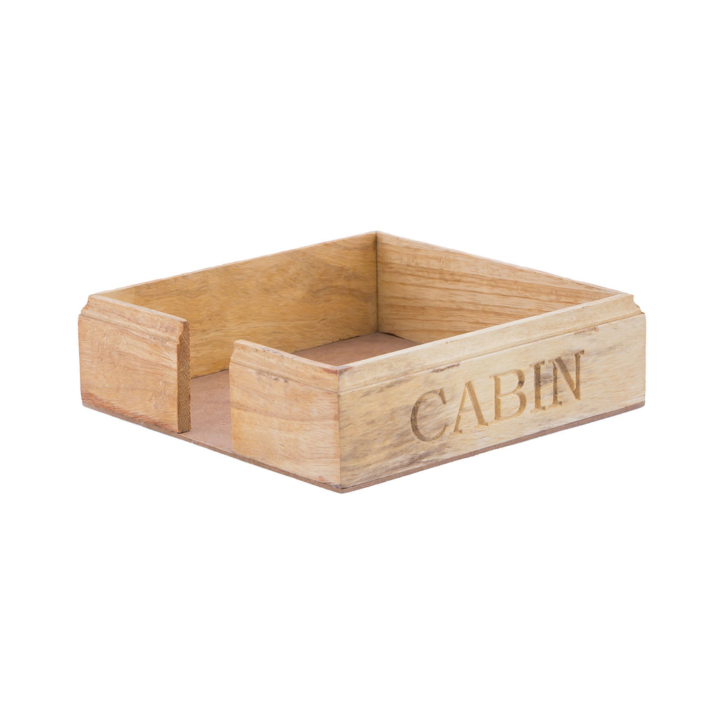 HOLD014 - Cabin - Carved Paper Napkin Holder - ReeceFurniture.com