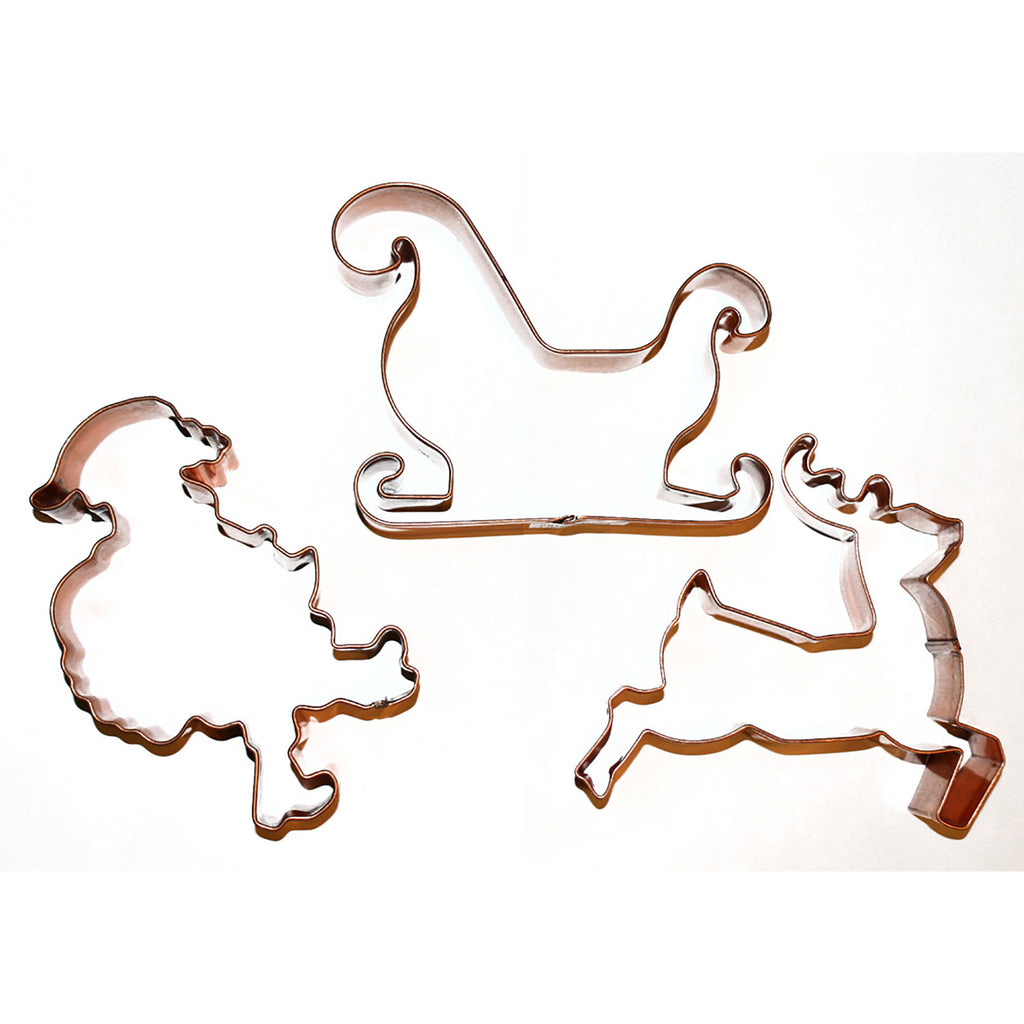 HSET003 - Cookie Cutter Set (1 Santa, 1 Reindeer, 1 Sleigh) - ReeceFurniture.com