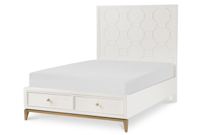 7810 Chelsea Panel Bed with Storage Footboard by Rachael Ray - ReeceFurniture.com