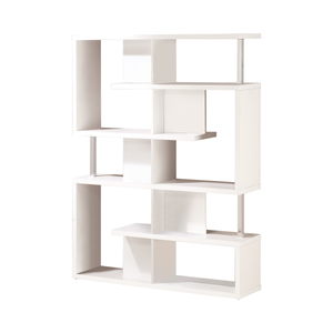 G800309 - 5-Tier Bookcase - Black And Chrome or White And Chrome - ReeceFurniture.com
