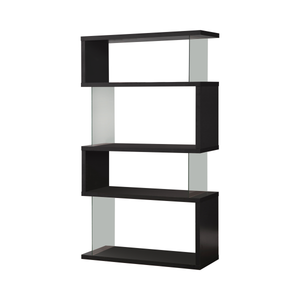 G800340 - 4-Tier Bookcase - Black And Clear - ReeceFurniture.com