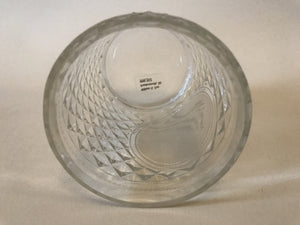 999352 Crystal Glass With Straight Side, Diamond Cutting & Engraved Woman With Spear & Shield In Circle (Circle All Satin), Bohemian Glassware, Antique, - ReeceFurniture.com - Free Local Pick Ups: Frankenmuth, MI, Indianapolis, IN, Chicago Ridge, IL, and Detroit, MI
