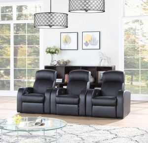 G600001 - Cyrus Home Theater Upholstered - Black - ReeceFurniture.com