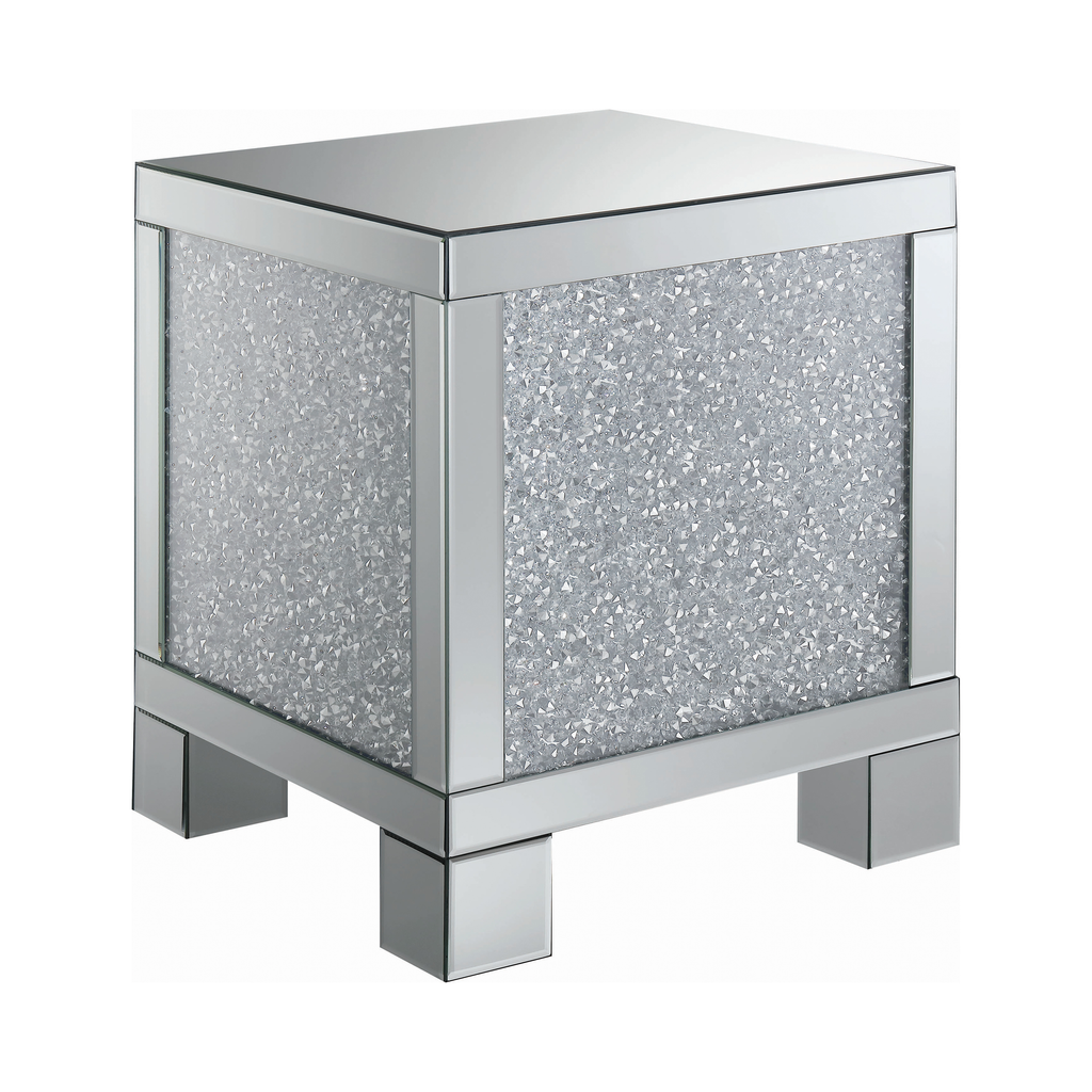 G722497 - Layton Occasional Table - Silver And Clear Mirror - ReeceFurniture.com