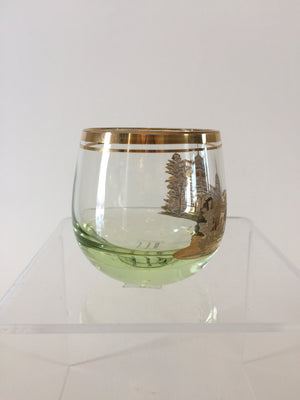 910746 2” Tall Round Light Green/Crystal Hand Blown Bowl with Engraved Buildings Salzbrunn, , Bohemian Glass, - ReeceFurniture.com - Free Local Pick Ups: Frankenmuth, MI, Indianapolis, IN, Chicago Ridge, IL, and Detroit, MI