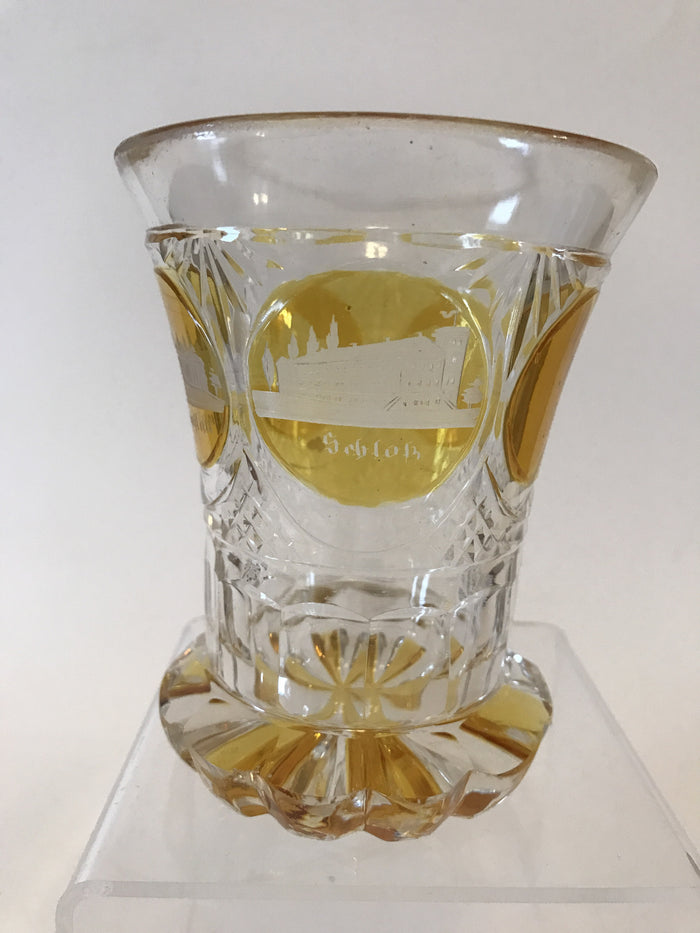 999300 Crystal Glass W/Amber Sladlbad, Schlolosberry, Schloz & Frintanlfall