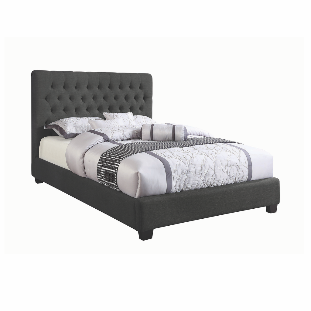 G300529 - Chloe Tufted Upholstered Bed or Headboard - Charcoal - ReeceFurniture.com