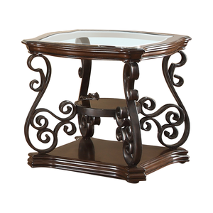 G702448 - Sir Rawlinson Occasional Table - Deep Merlot And Clear - ReeceFurniture.com