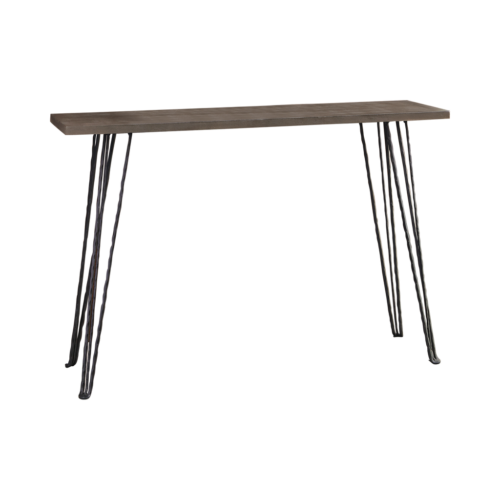 G930050 - Rectangular Console Table - Concrete And Black - ReeceFurniture.com