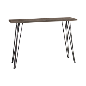 G930050 - Rectangular Console Table - Concrete And Black - ReeceFurniture.com