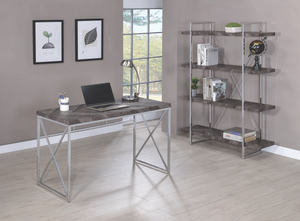 G802611 - Grimma Home Office - Rustic Grey Herringbone - ReeceFurniture.com