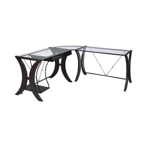 G800446 - Monterey 3-Piece L-Shaped Computer Desk Set - Cappuccino - ReeceFurniture.com