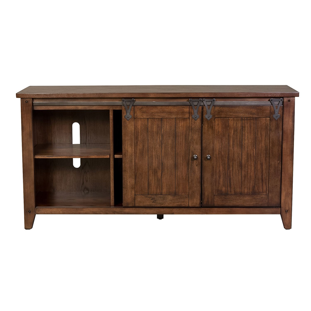 Lake House Entertainment - Rustic Brown Oak - ReeceFurniture.com