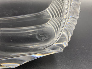 149009 Crystal Rect Bowl W /Deep Engraved Birds & Leaves & Flowers - ReeceFurniture.com