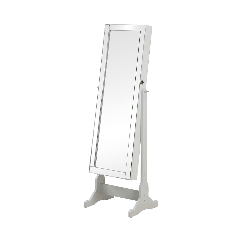 G901866 - Storage Jewelry Cheval Mirror - Dove Grey - ReeceFurniture.com