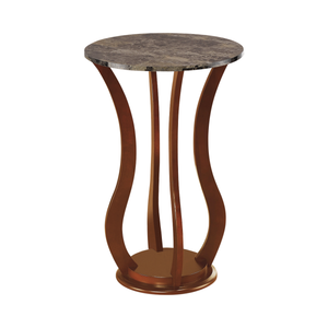 G900926 - Round Marble Top Accent Table - Brown - ReeceFurniture.com