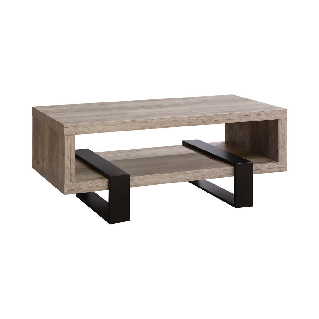 G720878 - Coffee Table With Shelf - Grey Driftwood - ReeceFurniture.com