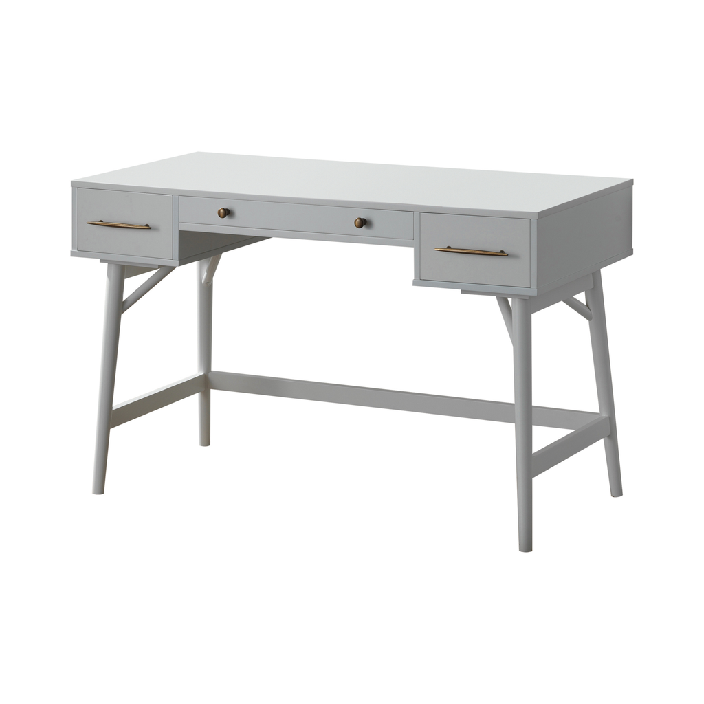 G800744 - 3-Drawer Writing Desk - Walnut or White - ReeceFurniture.com