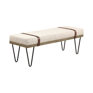 G910258 - Upholstered Bench - Beige And Black - ReeceFurniture.com