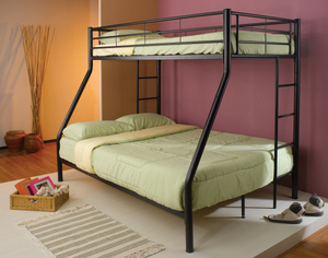 G460062 - Hayward Twin Over Full Bunk Bed - Silver or Black - ReeceFurniture.com
