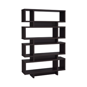G800307 - 4-Tier Open Back Bookcase - Cappuccino or White - ReeceFurniture.com
