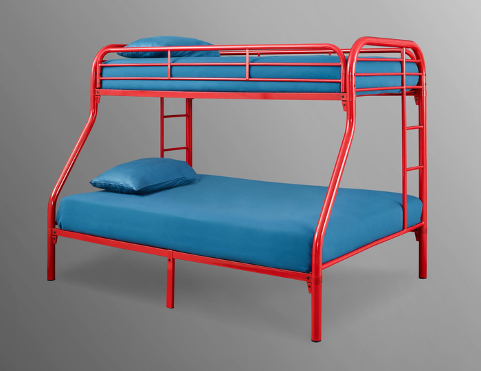 Palmer Red Twin Over Full Metal Bunk Bed