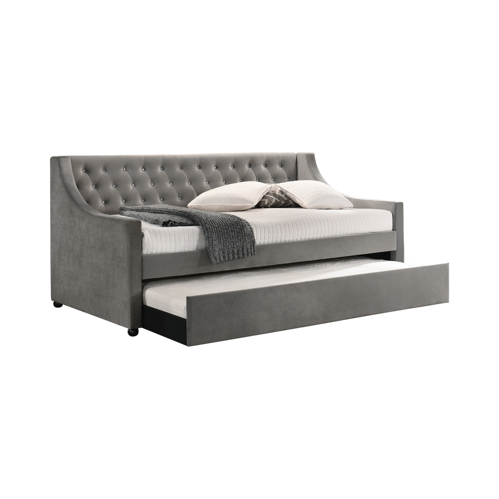 G305883 - Chatsboro Upholstered Daybed With Trundle - Grey - ReeceFurniture.com
