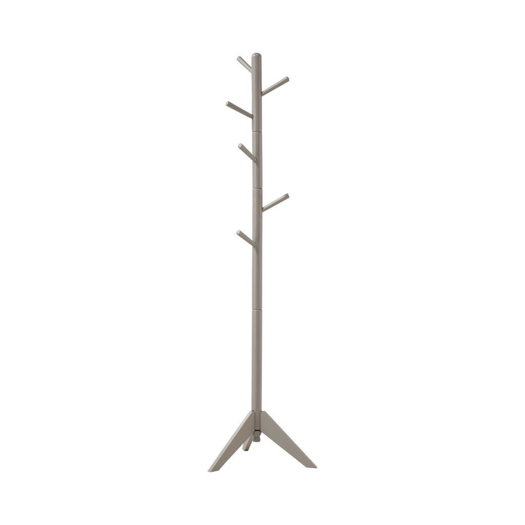 G900632 - Coat Rack With 6 Hooks - Grey or Walnut - ReeceFurniture.com