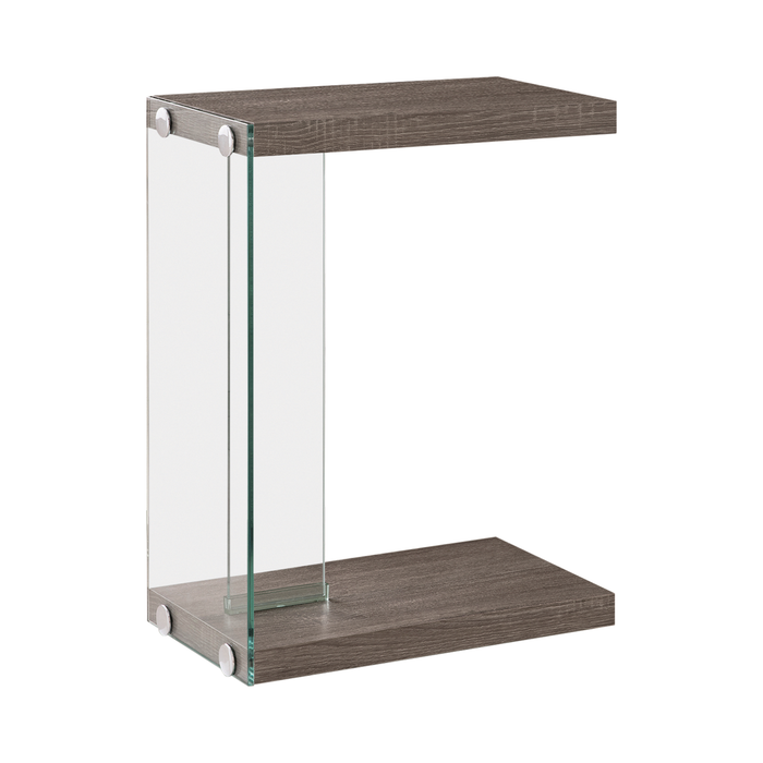 G902916 - Accent Table - Weathered Grey And Clear