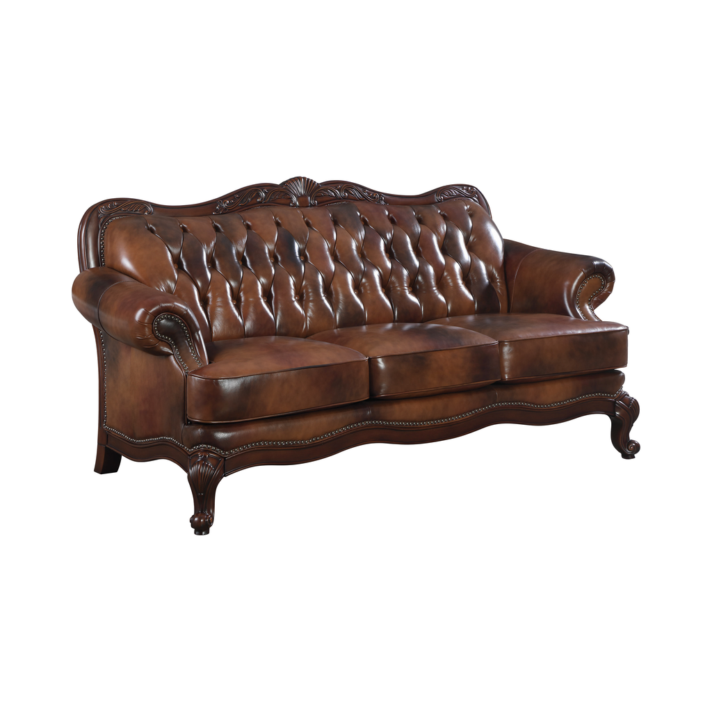 G500681 - Victoria Rolled Living Room - Tri-Tone And Warm Brown - ReeceFurniture.com