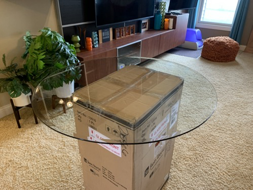 CB36RD-8 Coaster Furniture ~ 36” Clear Round Glass Table Top for Table - OPEN BOX - ReeceFurniture.com
