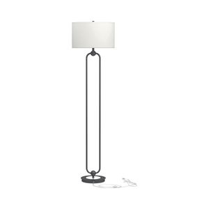 G920120 - Drum Shade Floor Lamp - White And Orb - ReeceFurniture.com