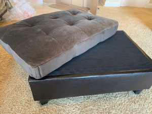 505646 - Mallory Tufted Upholstered Ottoman - Dark Chocolate ~ OPEN BOX - ReeceFurniture.com