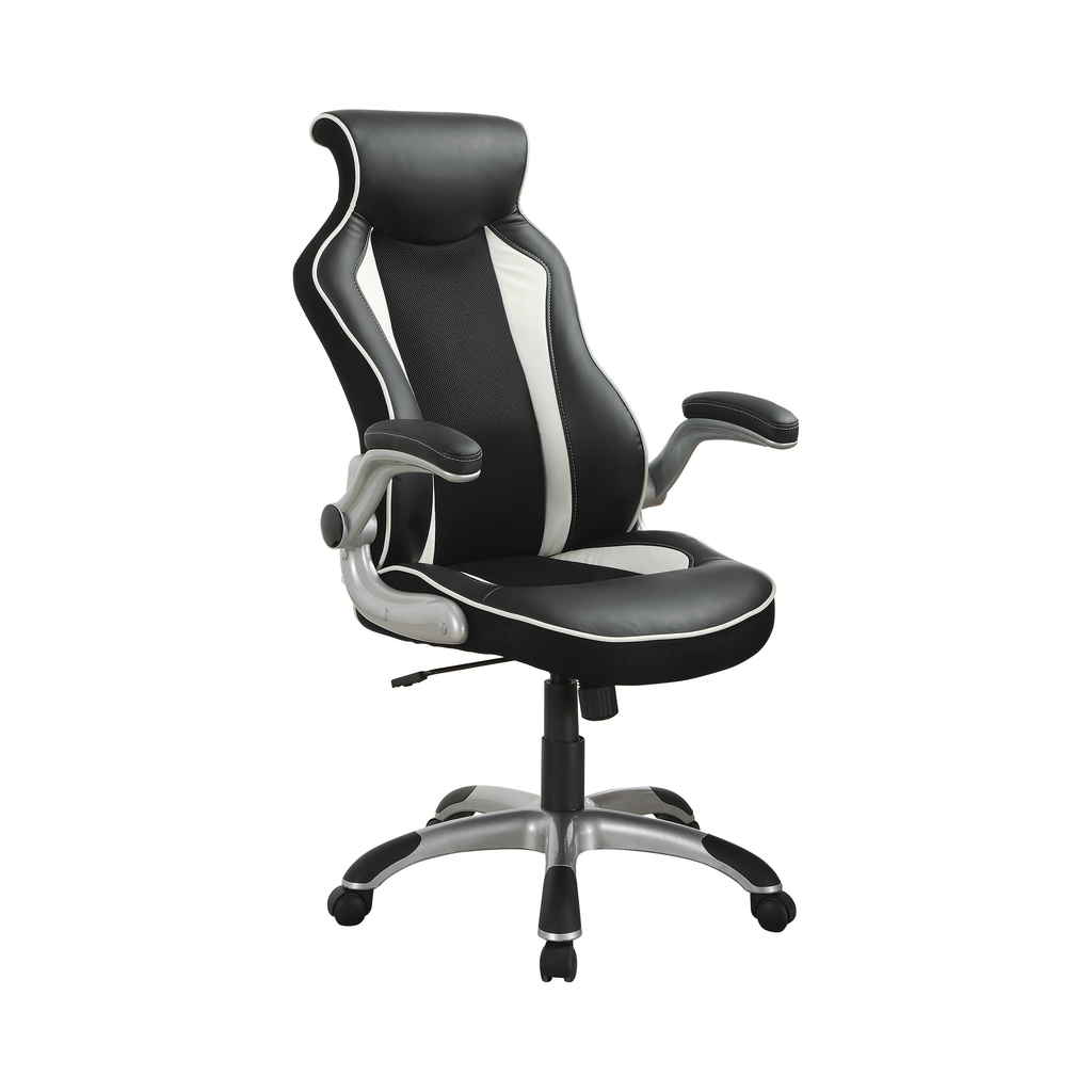 G800048 - Adjustable Height Office Chair - Black And Silver - ReeceFurniture.com