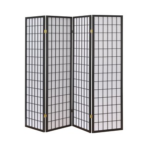 G902631 - 4-Panel Folding Screen - Dark Grey And White - ReeceFurniture.com