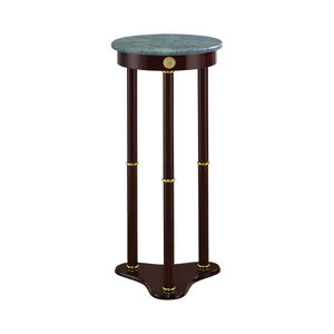 G3315 - Round Marble Top Accent Table - Merlot - ReeceFurniture.com