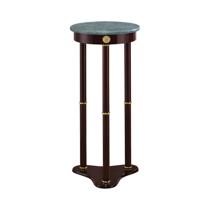 G3315 - Round Marble Top Accent Table - Merlot