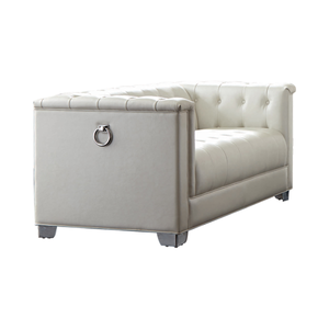G505391 - Chaviano Tufted Upholstered Living Room - Pearl White - ReeceFurniture.com