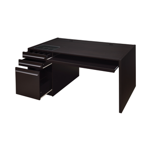 G800702 - Halston 3-Drawer Connect-It Office Desk - Cappuccino - ReeceFurniture.com