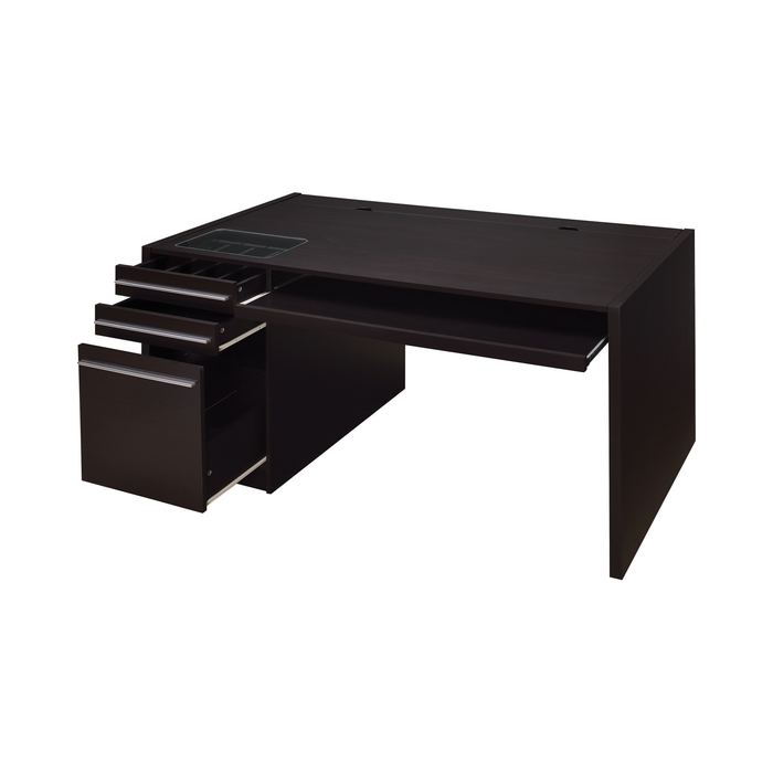 G800702 - Halston 3-Drawer Connect-It Office Desk - Cappuccino