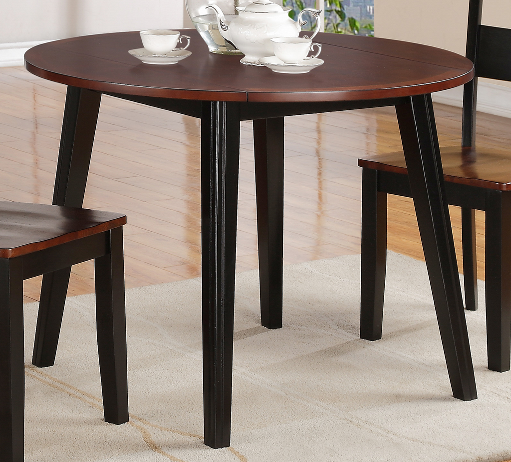 8202 Black & Cherry Drop Leaf Dining Set - ReeceFurniture.com