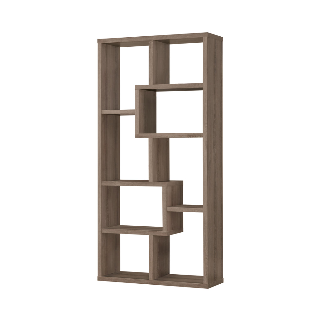 G800510 - 10-Shelf Bookcase - Weathered Grey - ReeceFurniture.com