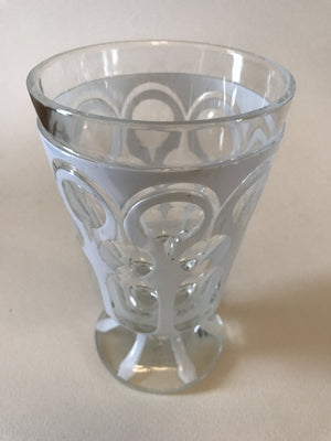 999360 White Over Crystal Glass With Round & Oval Cuts, Cuts On Base, 1854 & Names Engraved On Bottom In & Around Engraved Oval, Bohemian Glassware, Antique, - ReeceFurniture.com - Free Local Pick Ups: Frankenmuth, MI, Indianapolis, IN, Chicago Ridge, IL, and Detroit, MI