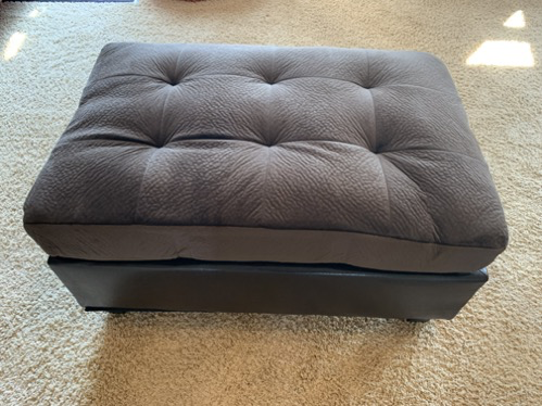 505646 - Mallory Tufted Upholstered Ottoman - Dark Chocolate ~ OPEN BOX - ReeceFurniture.com