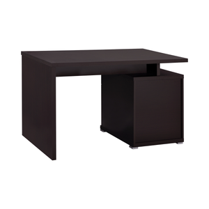 G800109 - Irving 2-Drawer Office Desk With Cabinet - Cappuccino or White - ReeceFurniture.com