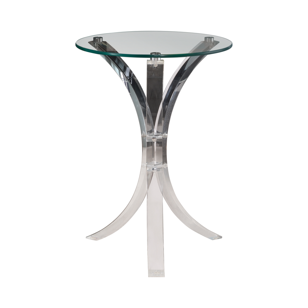 G900490 - Round Accent Table - Clear - ReeceFurniture.com