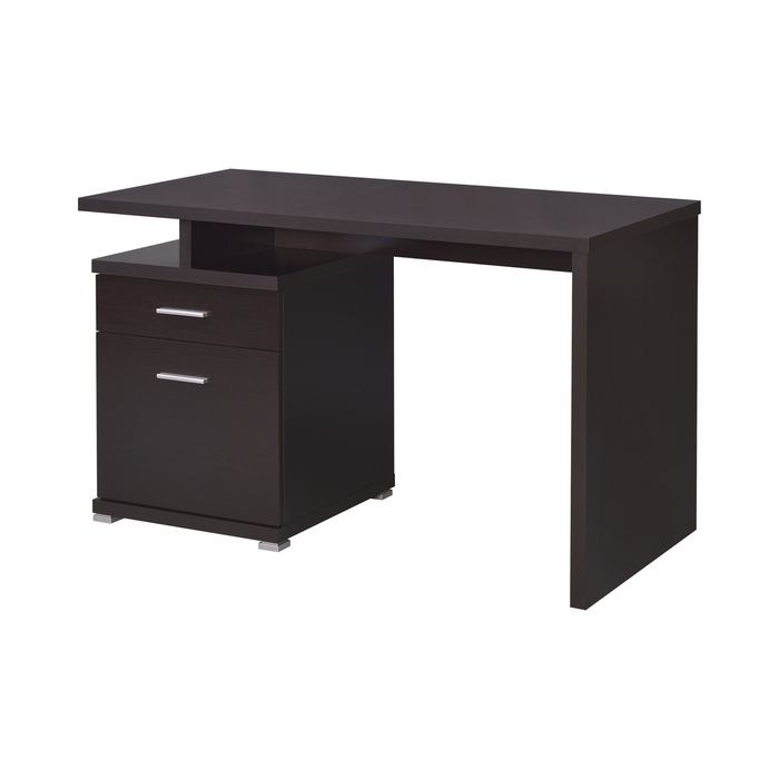 G800109 - Irving 2-Drawer Office Desk With Cabinet - Cappuccino or White
